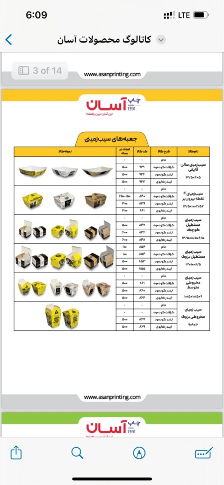 Types of paper and cardboard packaging for products.