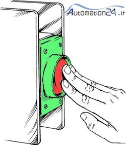 Push button with double lightning light