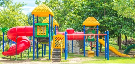 Manufacturer of polyethylene park swings and slides and park structures