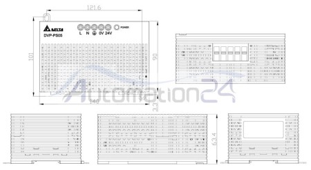 منبع تغذیه سوئیچینگ دلتا 5 آمپر 24 ولت PS05