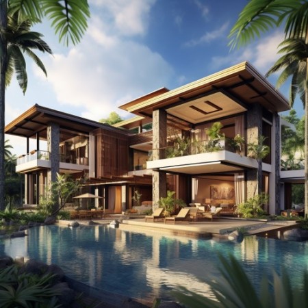 Construction of a Swiss villa