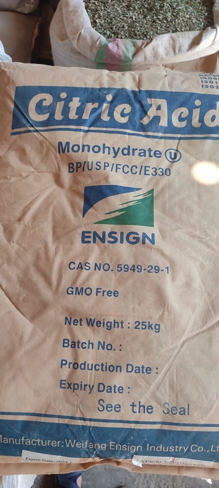 واردات و فروش اسید سیتریک