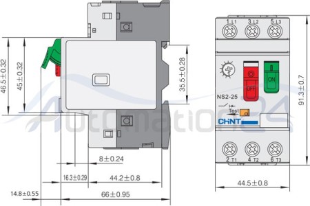 Chinte type thermal switch 2.5 to 4 amps