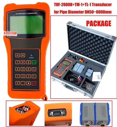 Portable ultrasonic flowmeter TUF-2000H