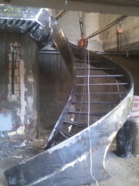 Manufacture and sale of prefabricated stairs, round metal stairs