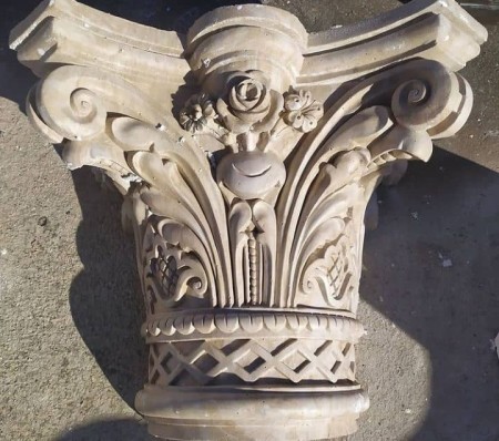 سرستون گرد جنس سنگ مهندسی