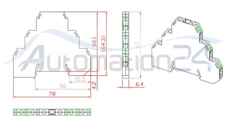 Three-Layer Rail Terminal TRTP4