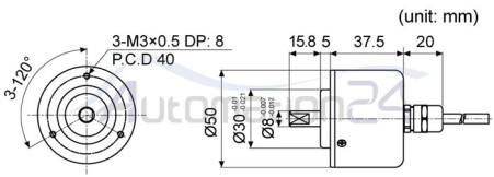 Atonix E50S8-1024-6-L-5 rotary encoder