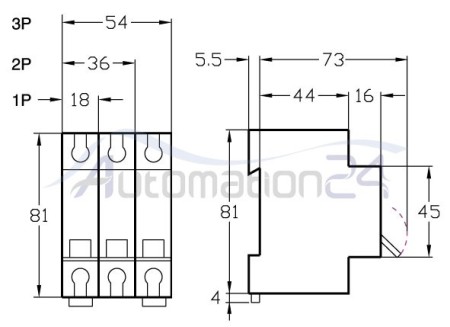 Schneider's miniature key three -phase 25 amp type C