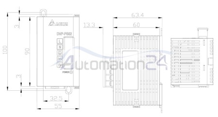 Delta switching power supply 2 amps 24 volts