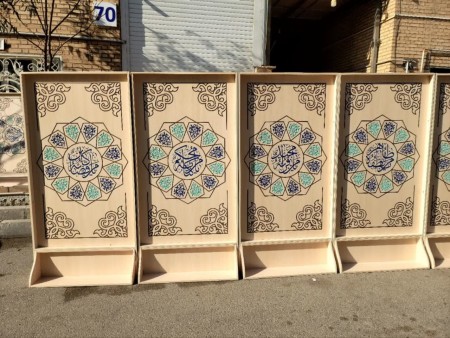 خرید پارتیشن مسجدی متحرک حکاکی آیات قرآن و اسماء الهی
