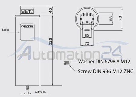 Capacitor RTR 25kvar 440V