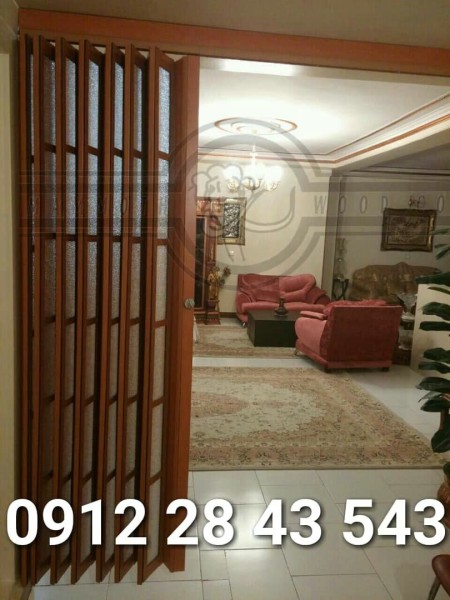 Wooden accordion door