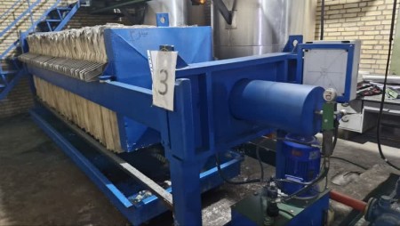 فیلتر پرس + پمپ اسکرو تک استیج فشار  6 بار با موتور و گیربکس