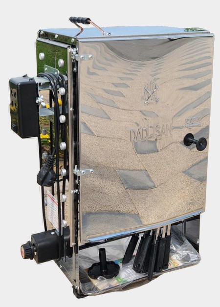 Barbecue without smoke standing 14 sideline