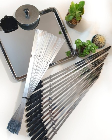 Barbecue without smoke standing 14 sideline