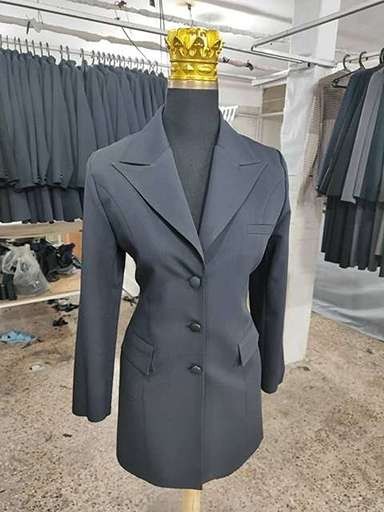 Diba Model Coat and Pants, Super Fiona Fabric