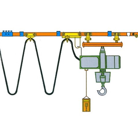 Crane and full accessories rails