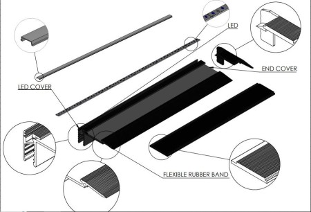 MCR staircase lip light