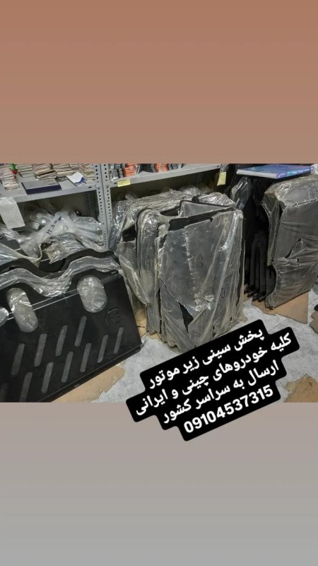 Tray under the engine of the car