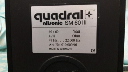 German QuadRal Professional Speaker and RTO Subwoofer Filter