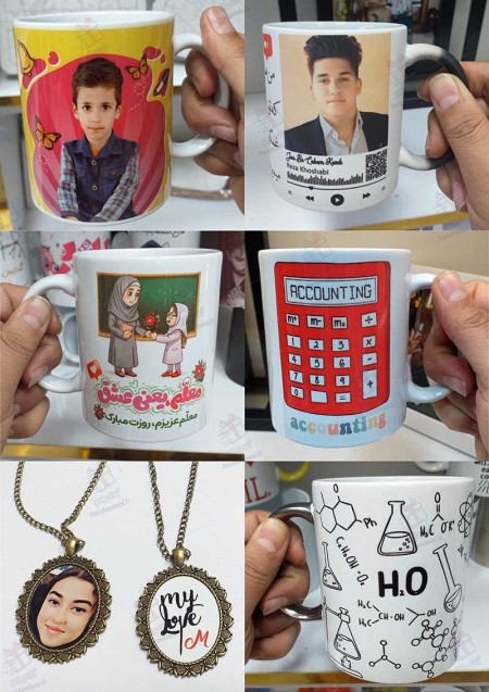 چاپ لیوان ماگ حرارتی تیشرت پازل فرش جاکلیدی پیکسل