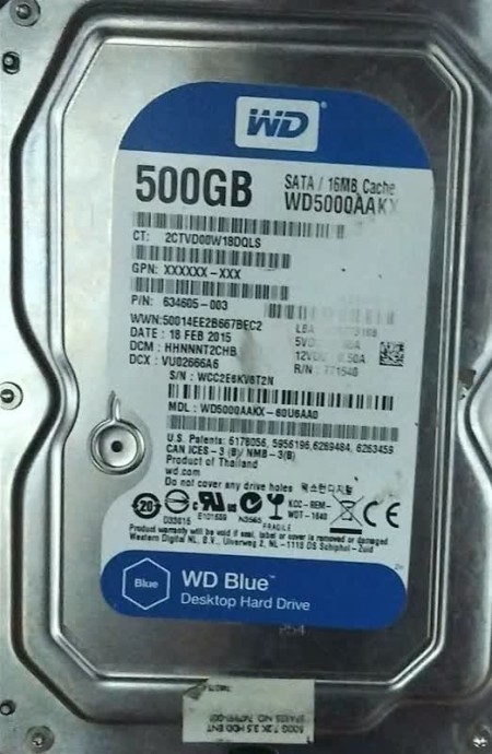 500GB hard drive