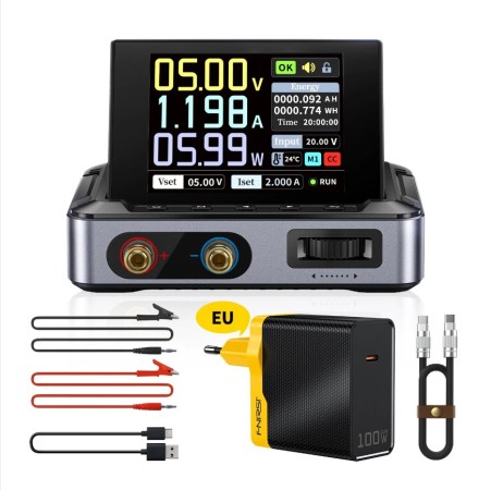 پکیج منبع تغذیه هوشمند FNIRSI DPS 150 پکیج ویژه