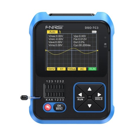 اسیلوسکوپ دیجیتال دستی سه‌کاره FNIRSI DSO-TC3