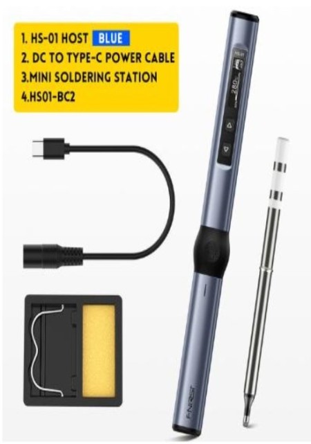 هویه FNIRSI HS-01 پک کامل هویه 96 وات با دو ورودی برق PD و DC)