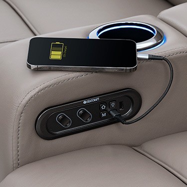 Leather home theater chair