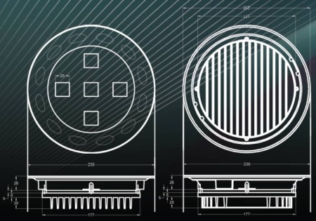 چراغ ال ای دی لایت COB  چهار پیکسل 80 وات  مخصوص طلا فروشی