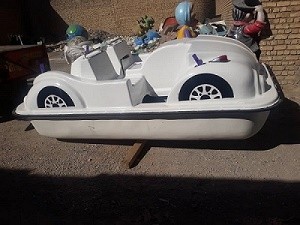 Fiberglass car design pedal boat