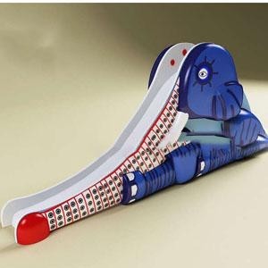 Golden fiberglass park slides