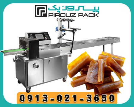 دستگاه بسته بندی لواشک رولی پیروزپک؛ طراوت میوه در بسته‌ای شکیل