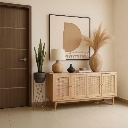 میزکنسول بلوط حصیری کلاسیک