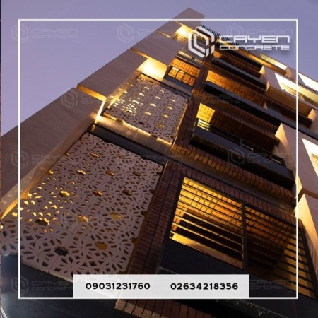 نمای مشبک بتنی جی آر سی