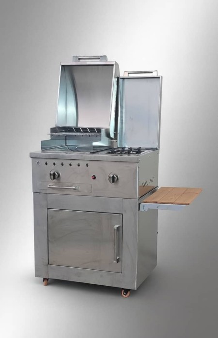 باربیکیو گازی موتوردار . کباب پز سیخ گردان