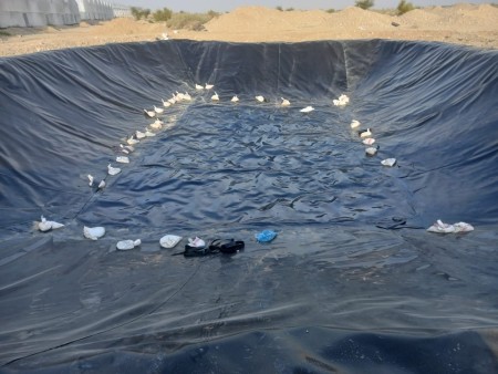 احداث استخر آبیاری با استفاده از ژئوممبران و ژئوتکستایل