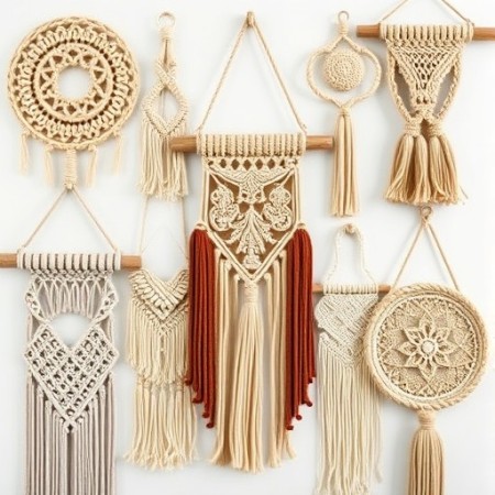 مکرومه بافی گیفت عروس  دکوراسیون تزیینی