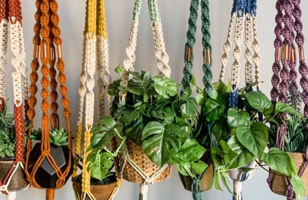 مکرومه بافی گیفت عروس  دکوراسیون تزیینی