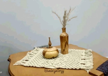 مکرومه بافی گیفت عروس  دکوراسیون تزیینی