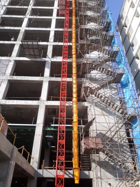 Building Plastic Debris Chute