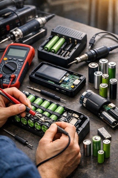 تعمیر تخصصی باتری دوچرخه برقی، پاوربانک و انواع باتری‌های شارژی