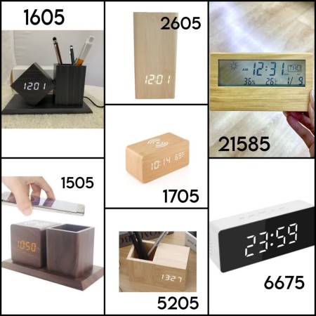 Types of Digital Promotional Desk Clocks with Logo Printing Option