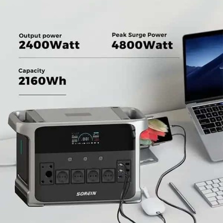 پاوراستیشن و پاوربانک سورین مدل Sorein P2400 Portable Power Station 2400W 2160Wh LiFePO4