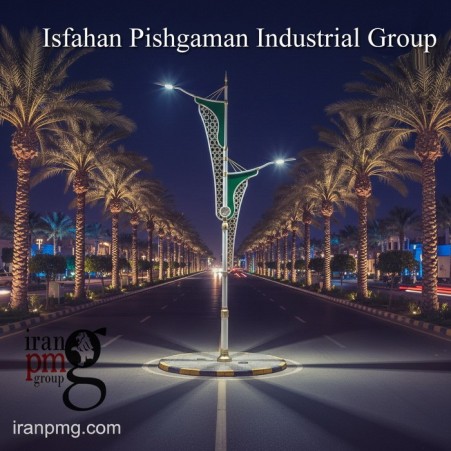 پایه چراغ روشنایی چند وجهی ،لوله ای ،تلسکوپی ، گالوانیزه