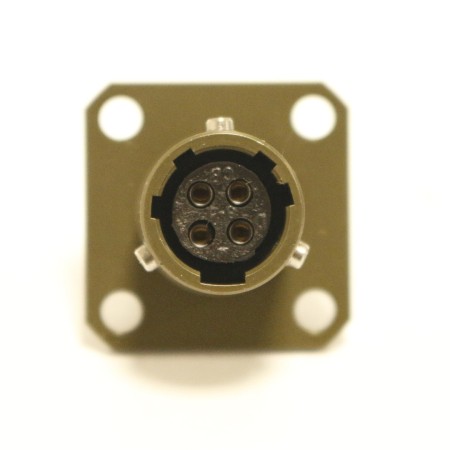 کانکتور قفل شو 4 پین تابلویی فلنچ دارسایز8  مدل MS3112E 8-4
