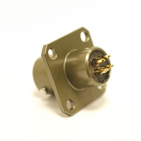 کانکتور قفل شو 4 پین تابلویی فلنچ دارسایز8  مدل MS3112E 8-4
