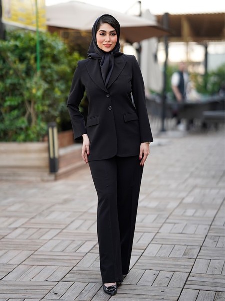 Office Blazer Mantle with Lined Fiona Baggy Pants Code 367